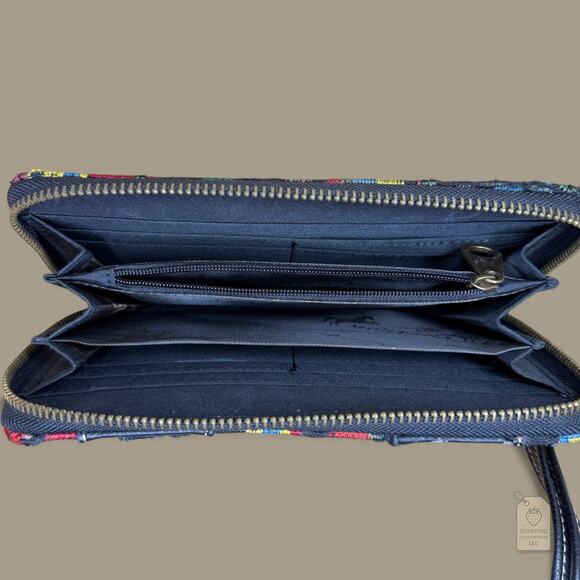 Montana West Aztec Woven Wallet Wristlet Studded Tapestry Western Boho Zip - Picture 5 of 7